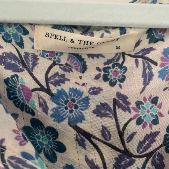 SPELL Dahlia Gown in Dusty Blue - Picture 5 of 8